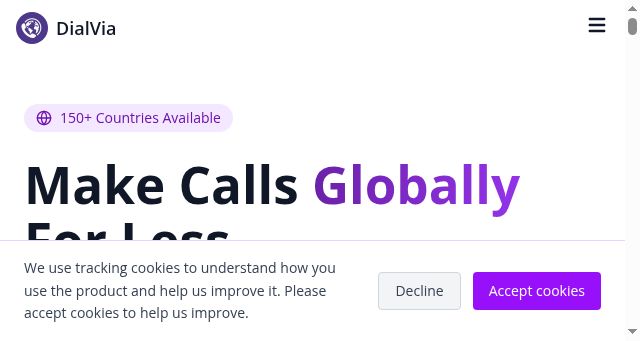 Screenshot of dialvia.com
