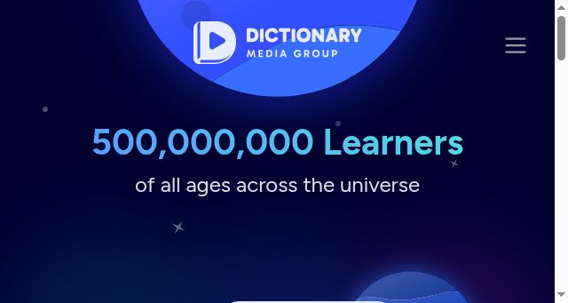 Screenshot of dictionarymedia.com