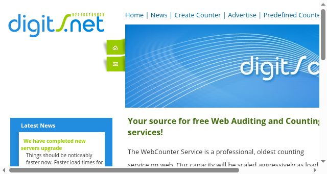 Screenshot of digits.net