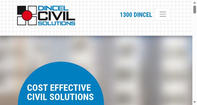 Screenshot of dincelcivilsolutions.com.au