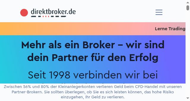 Screenshot of direktbroker.de