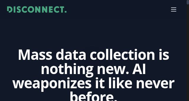 Screenshot of disconnect.me