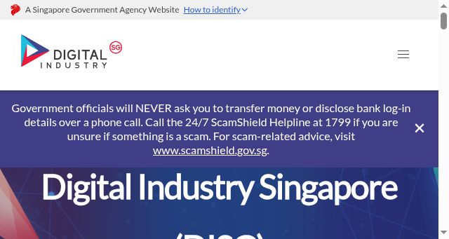 Screenshot of disg.gov.sg