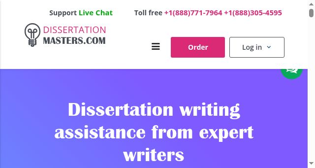 Screenshot of dissertationmasters.com