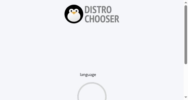 Screenshot of distrochooser.de