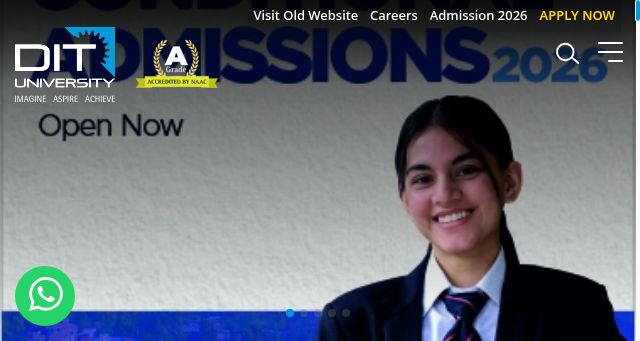 Screenshot of dituniversity.edu.in