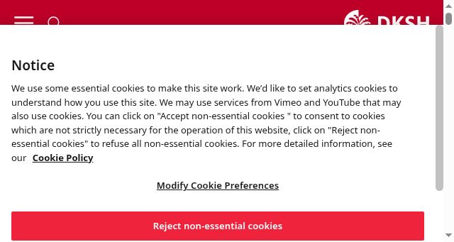 Screenshot of dksh.com