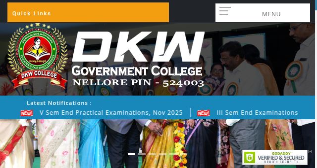Screenshot of dkwgdcnellore.ac.in