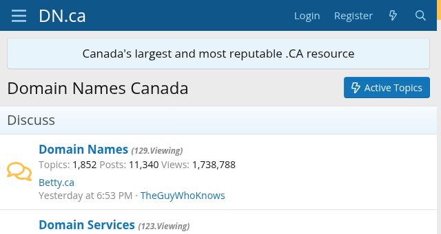 Screenshot of dn.ca