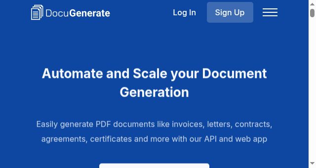 Screenshot of docugenerate.com