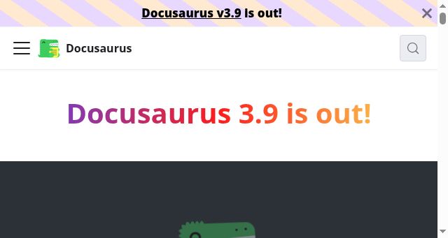 Screenshot of docusaurus.io