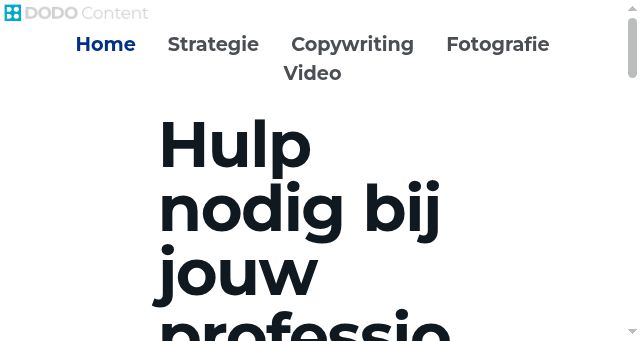 Screenshot of dodocontent.be