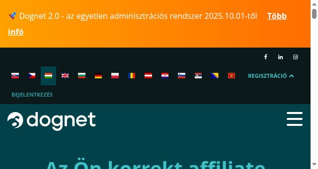 Screenshot of dognet.hu