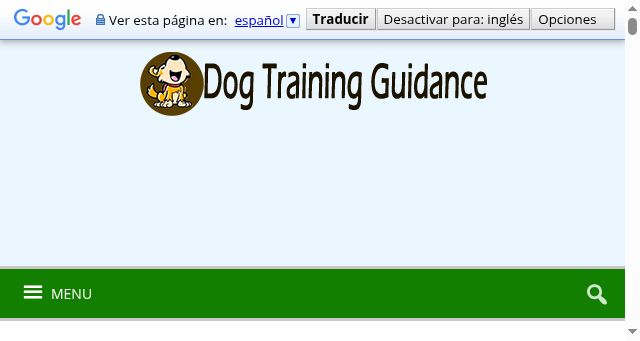Screenshot of dogtrainingguidance.com