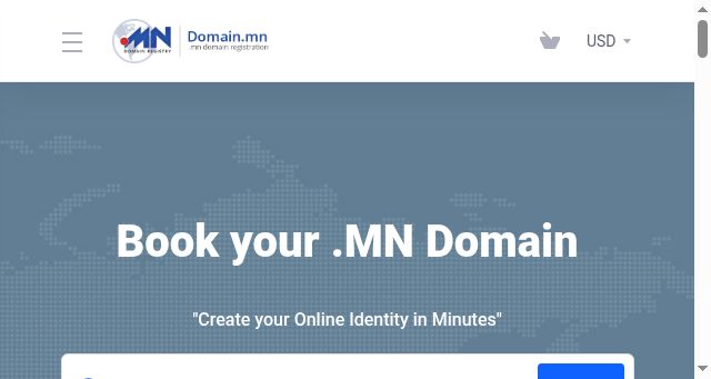 Screenshot of domain.mn