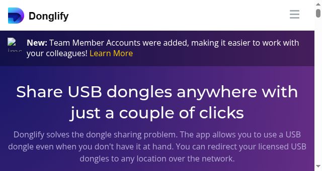 Screenshot of donglify.net