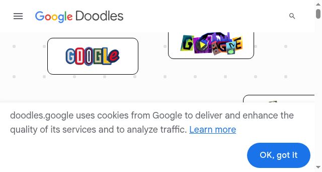 Screenshot of doodles.google
