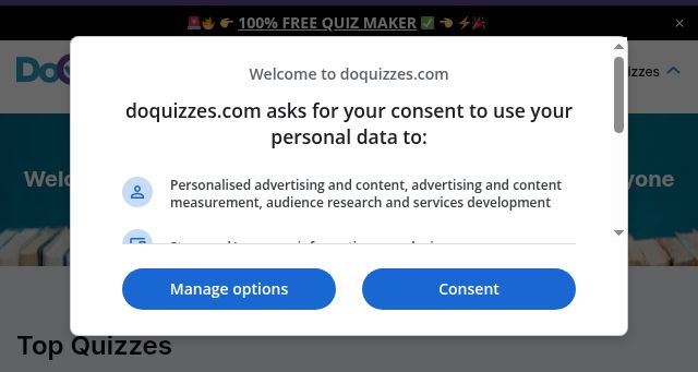 Screenshot of doquizzes.com
