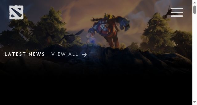 Screenshot of dota2.com