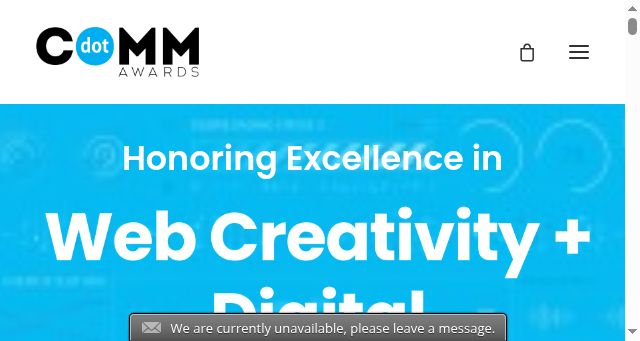 Screenshot of dotcommawards.com