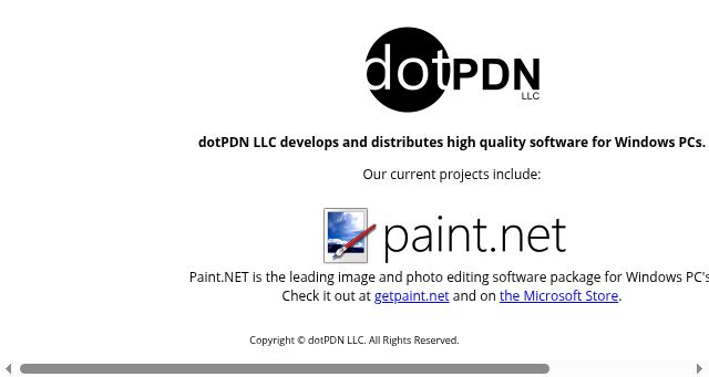 Screenshot of dotpdn.com