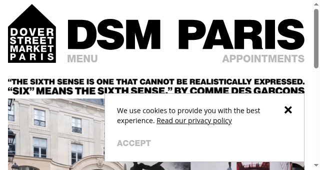 Screenshot of doverstreetmarketparis.com