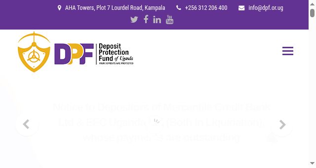 Screenshot of dpf.or.ug