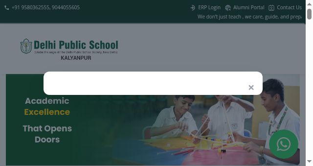 Screenshot of dpskalyanpur.com