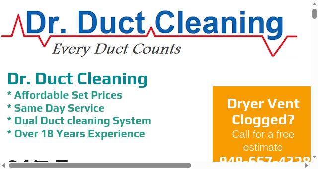 Screenshot of drductcleaningoc.com