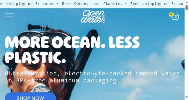Screenshot of drinkopenwater.com