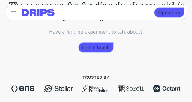 Screenshot of drips.network