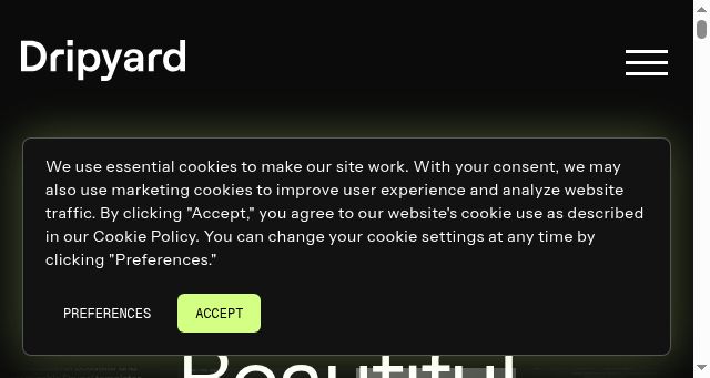 Screenshot of dripyard.com
