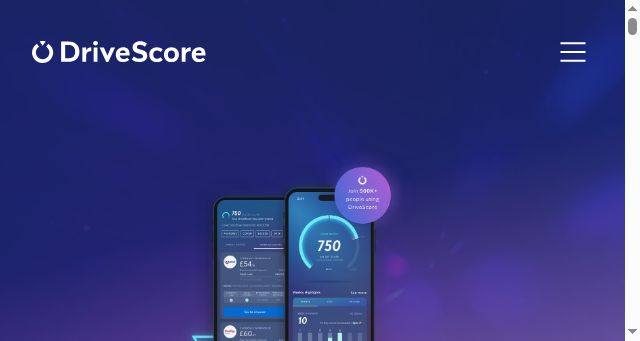 Screenshot of drivescore.com