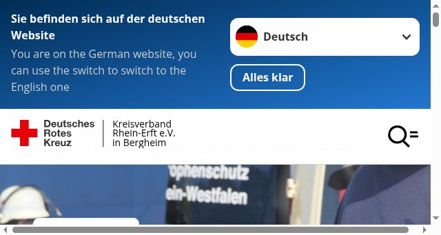 Screenshot of drk-rhein-erft.de
