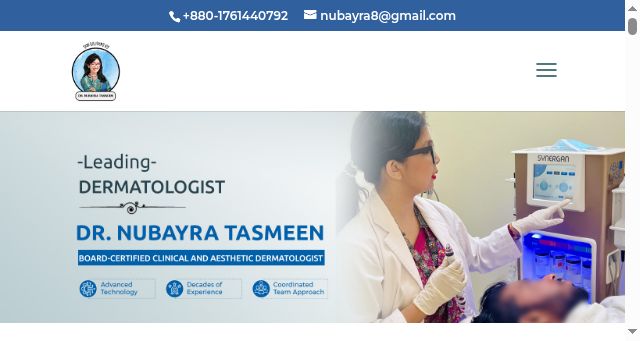 Screenshot of drnubayratasneem.com
