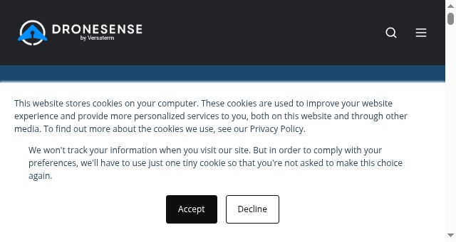 Screenshot of dronesense.com