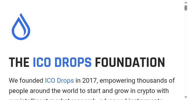 Screenshot of drops.foundation
