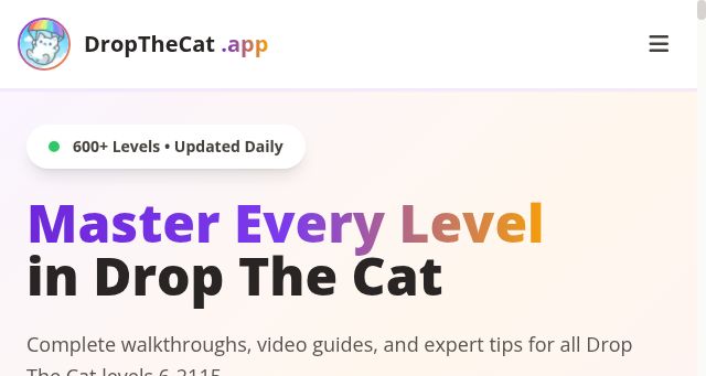 Screenshot of dropthecat.app