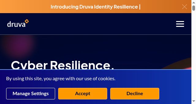 Screenshot of druva.com