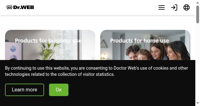 Screenshot of drweb.com