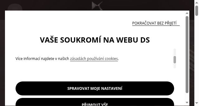Screenshot of dsautomobiles.cz