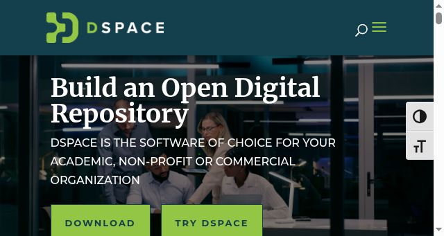 Screenshot of dspace.org