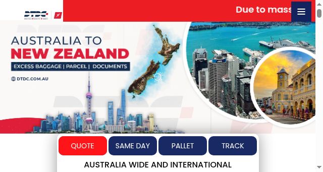 Screenshot of dtdcaustralia.com.au