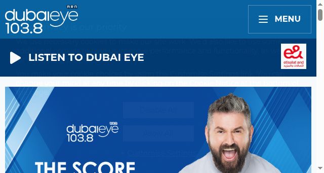 Screenshot of dubaieye1038.com