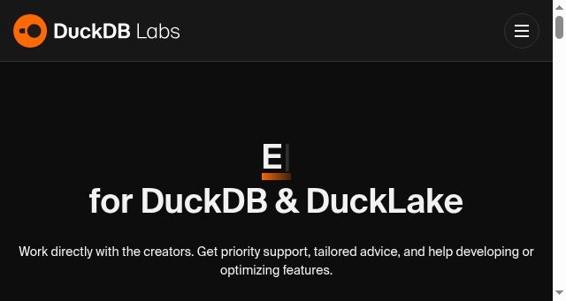 Screenshot of duckdblabs.com