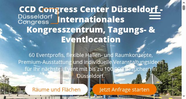Screenshot of duesseldorfcongress.de