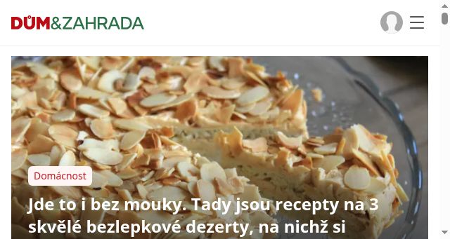 Screenshot of dumazahrada.cz