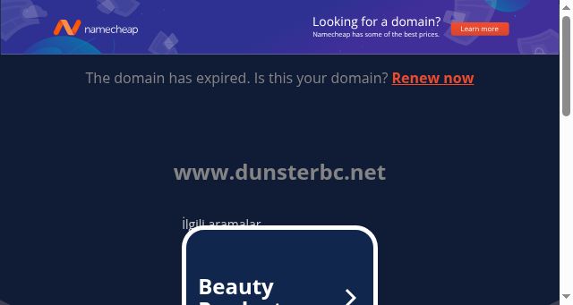 Screenshot of dunsterbc.net