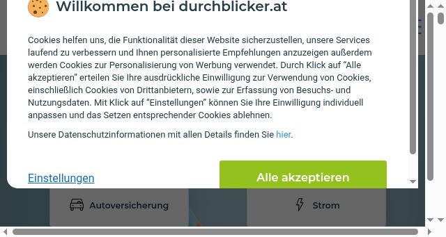Screenshot of durchblicker.at