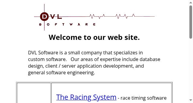 Screenshot of dvl-software.com